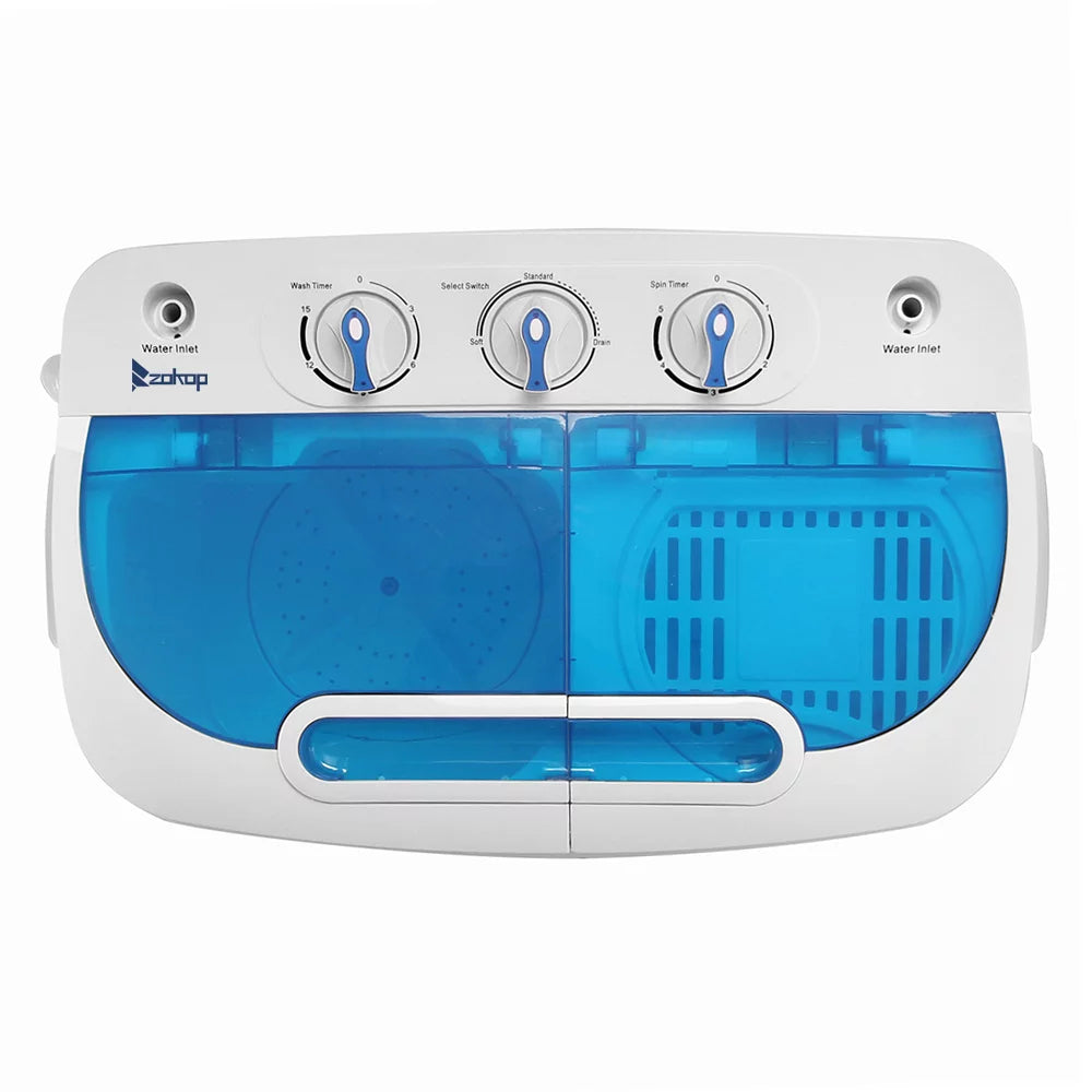 Portable 15lbs Mini Twin Tub Semi-automatic Laundry Washer E603031