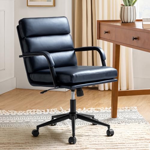 Faux Leather Office Chair with Wheels J787
