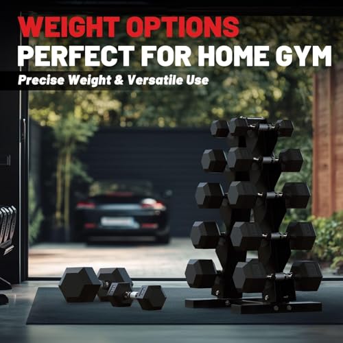 2.5-125lb Rubber Encased Dumbbell Set K3621