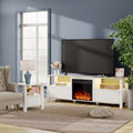 White Fireplace TV Stand up to 80 Inch Y1630
