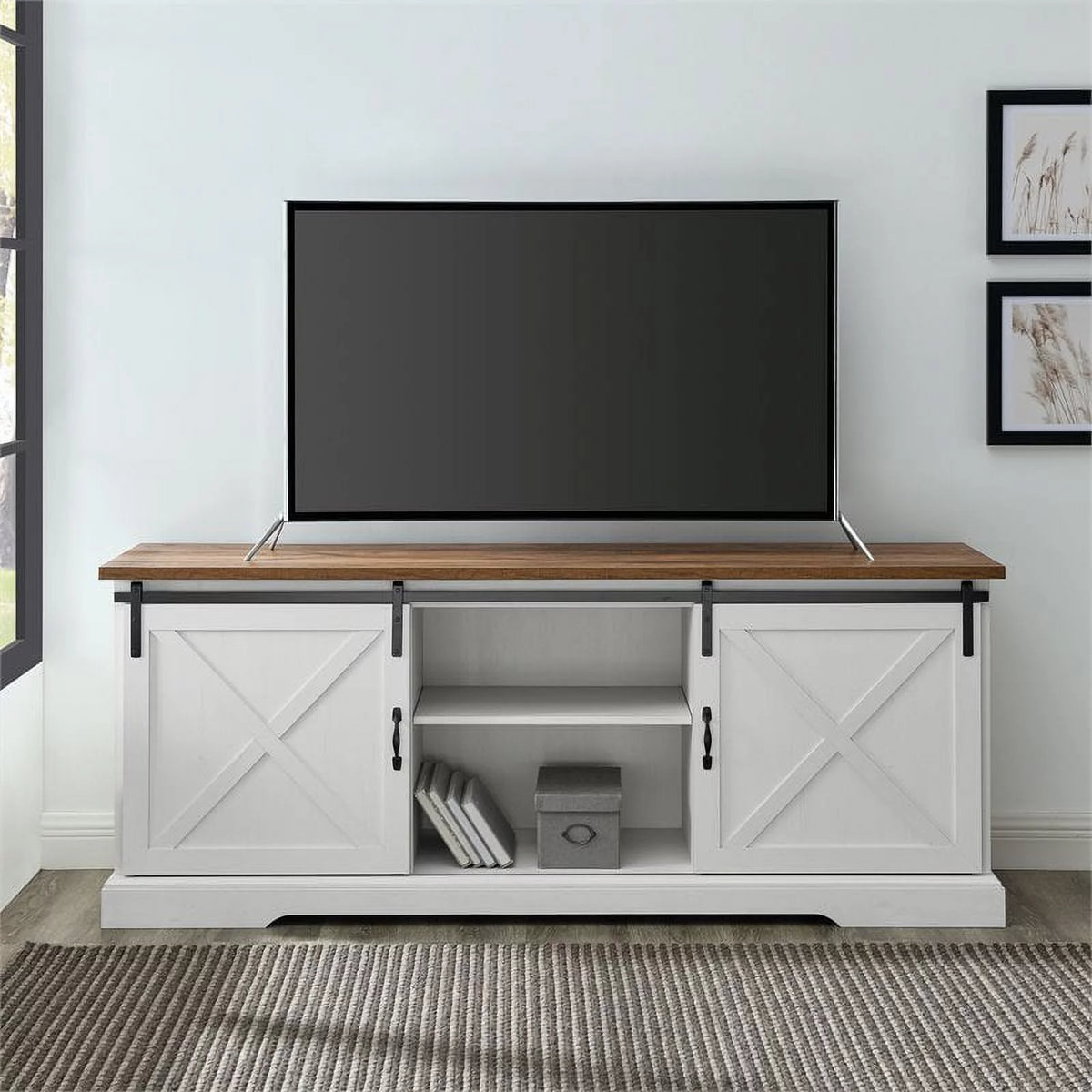 70" Farmhouse Wood TV Stand X5314