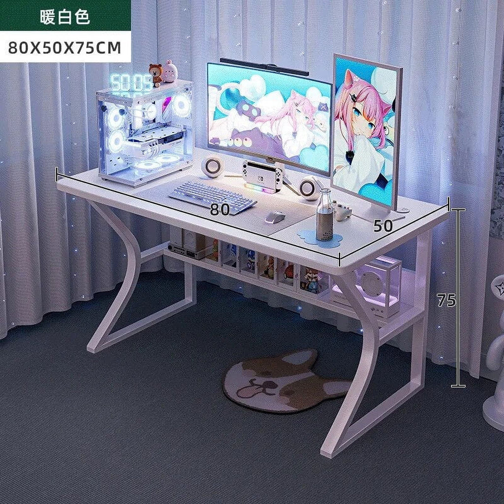 White Computer Desk and Chair Set L895841