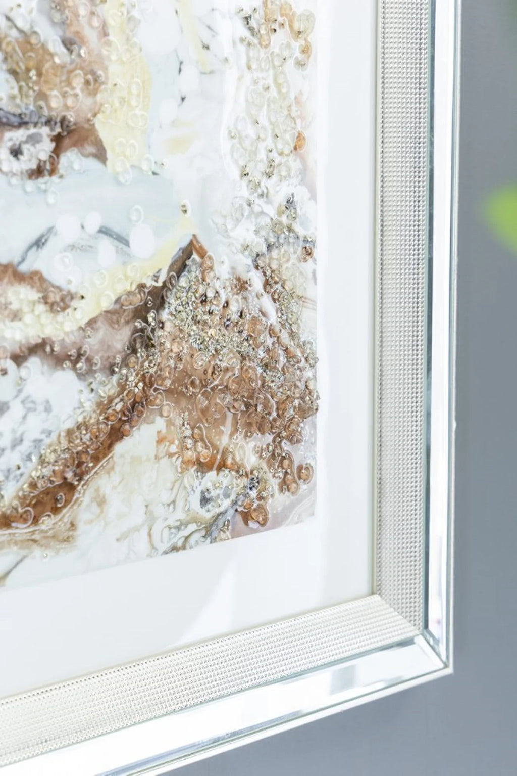 Crystal Swirls Mirror Framed Wall Art W478539
