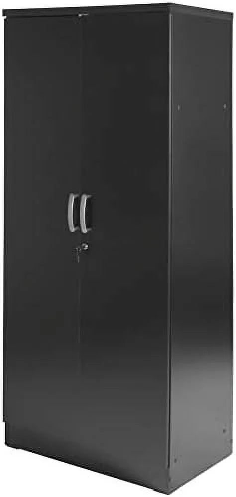 Black Wood Two Door Armoire Wardrobe Cabinet L358844