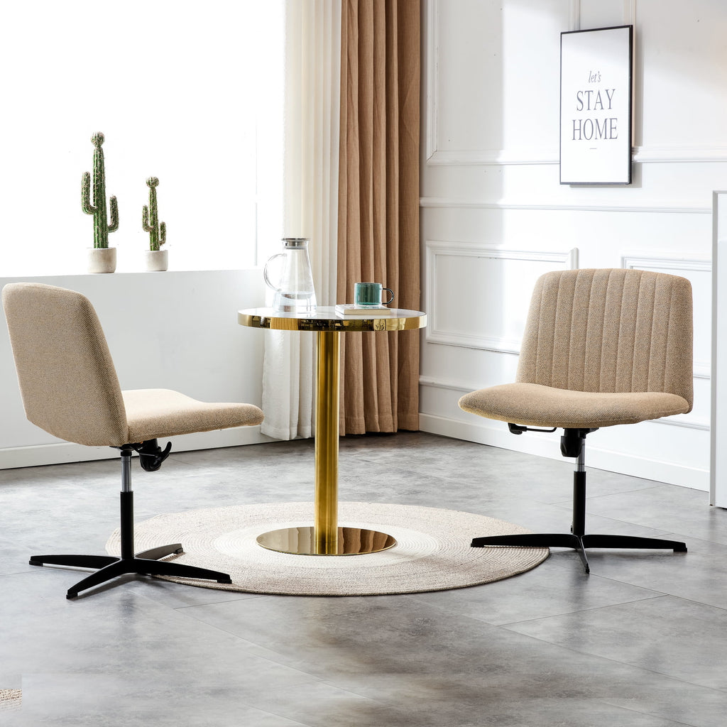 Adjustable Swivel Home Office Computer Chair with Cushion & Black Foot I86743