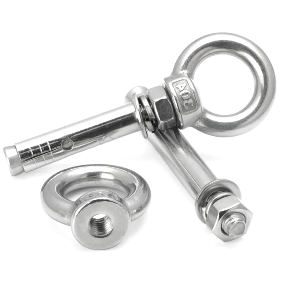 304 Stainless Steel Lifting Eye Bolt M6x50mm 4pcs U382875
