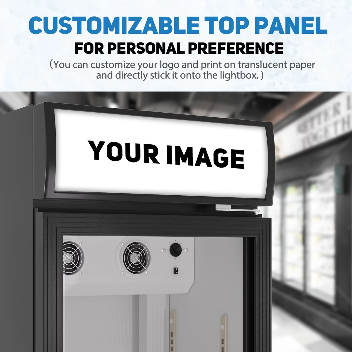 22" Glass Door Commercial Display Refrigerator H53126