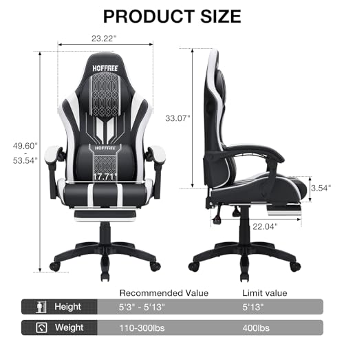 Pink Gaming Chair with Speakers and Footrest F34729
