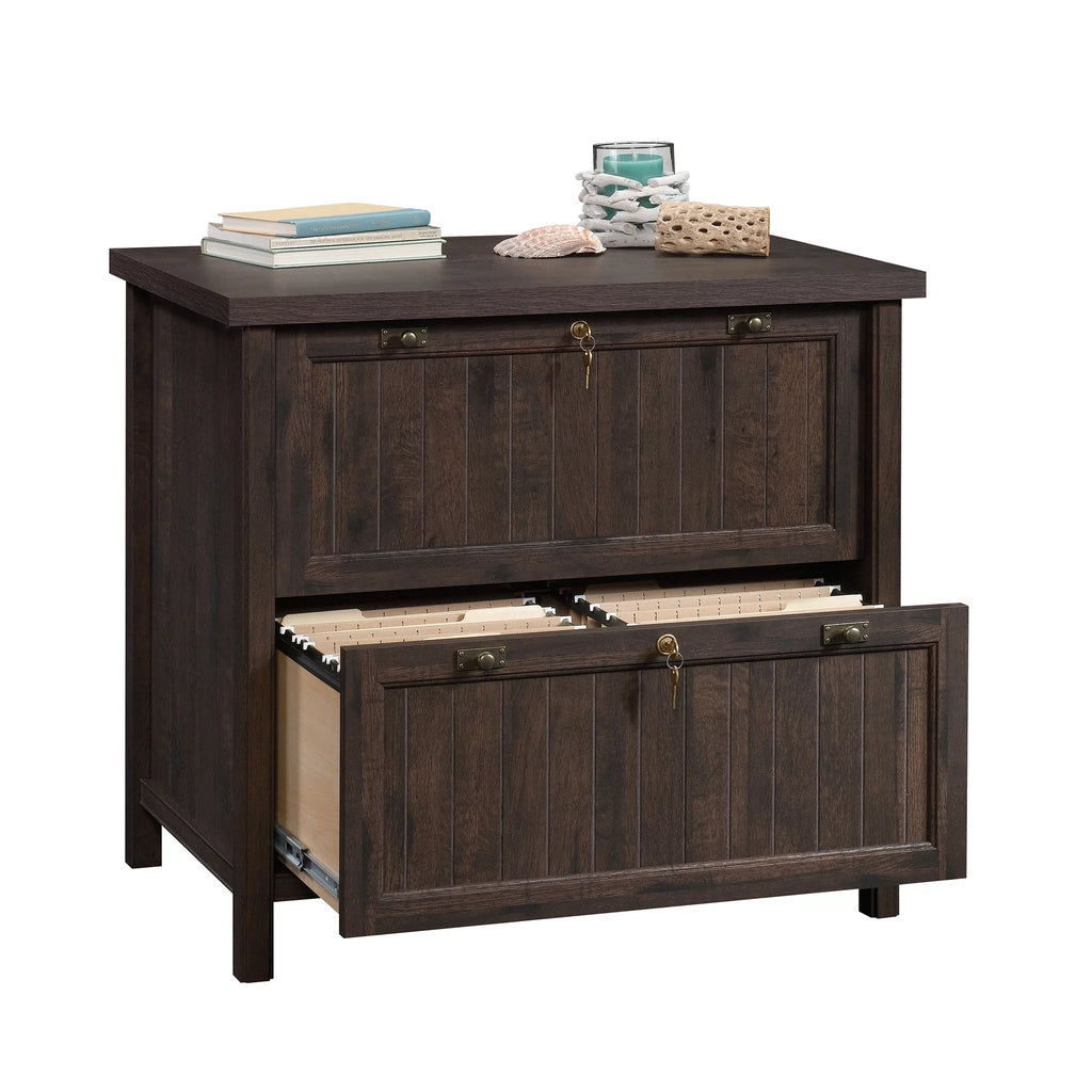 Coffee Oak Lateral File Cabinet Z4654
