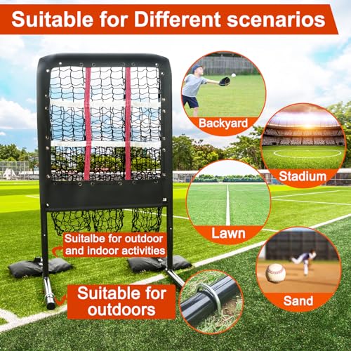 9 Hole Pitching Net with Strike Zone and Handbag E266198