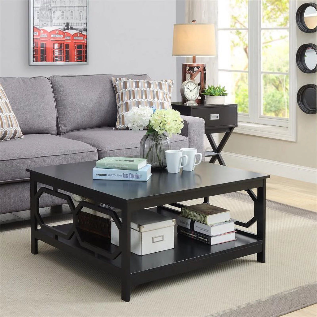 Black Wood Square Coffee Table G834288