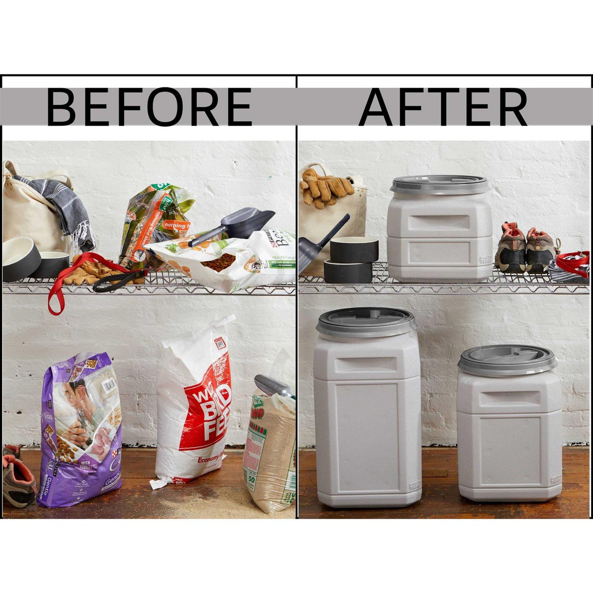 Pet Food Storage Container with Scoop V398