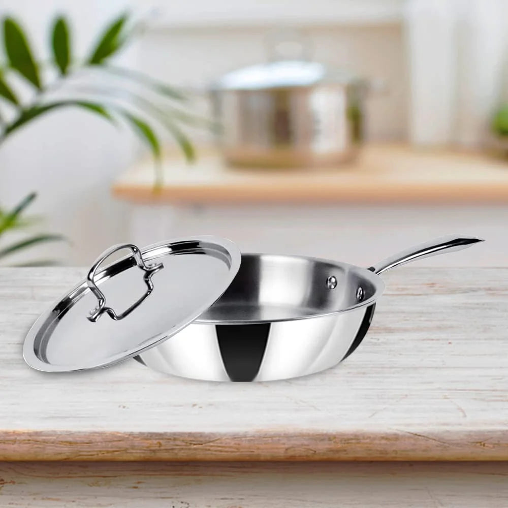 Triply Stainless Steel Frying Pan with Lid V503587