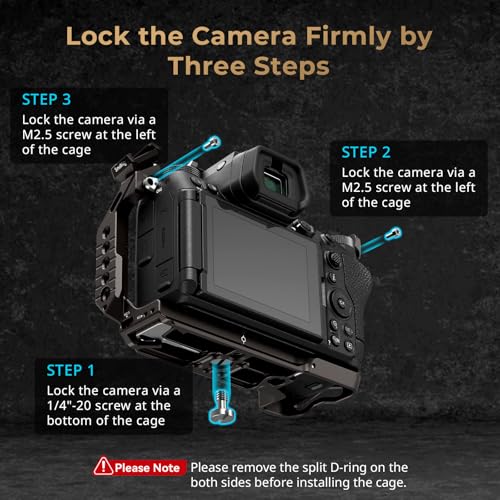 Aluminum Alloy Camera Cage with Quick Release Plate and Cold Shoe Mount R38755