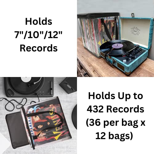 Vinyl Record Storage Cases 6 Pack Clear PVC S42500