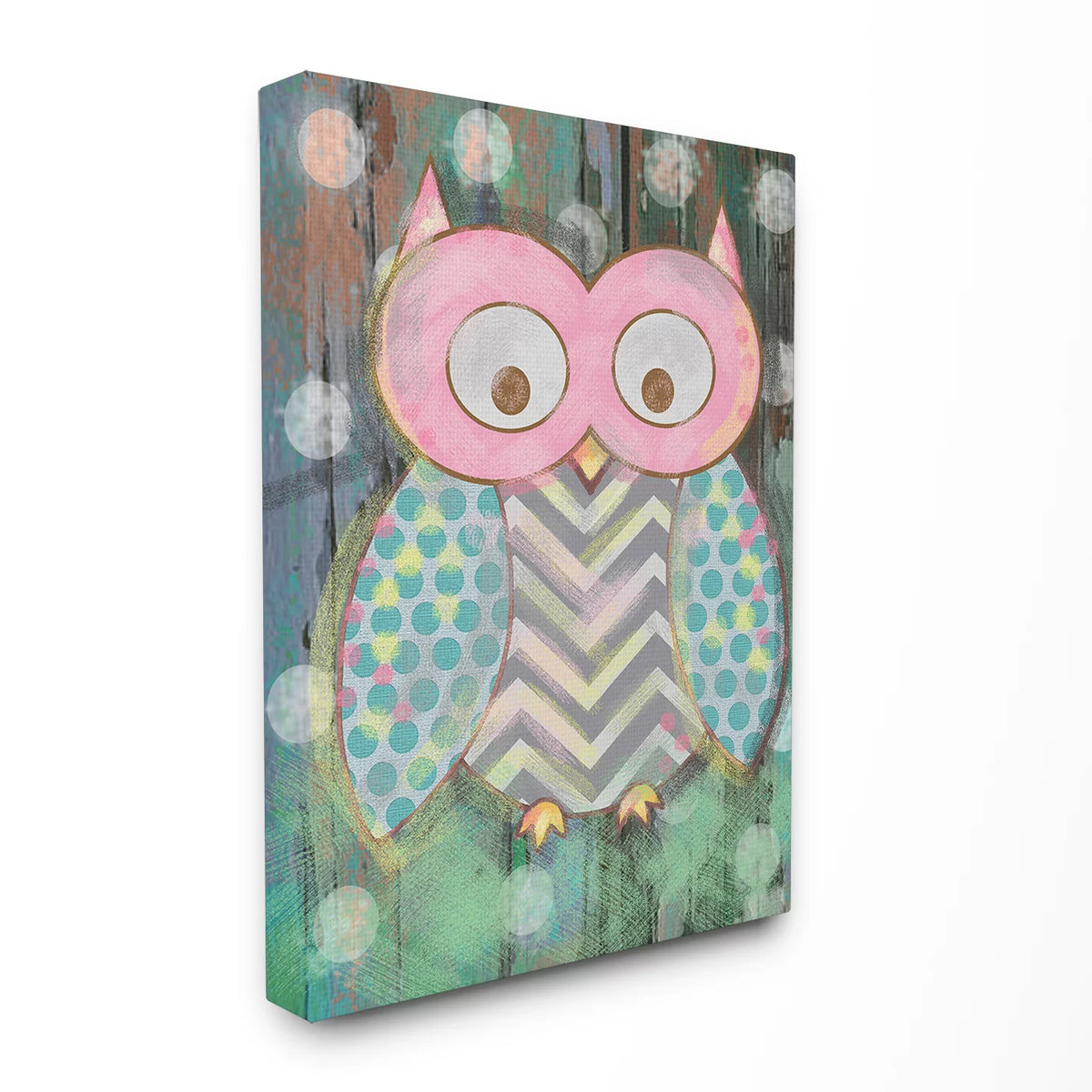 Distressed Woodland Owl Wall Art 24x30 A90781