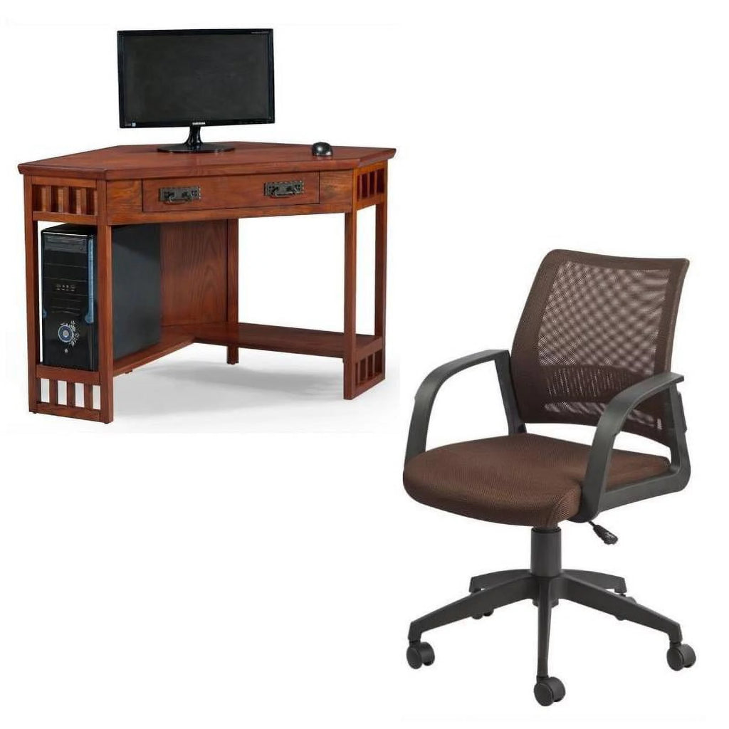 2-Piece Corner Computer Desk and Office Chair Set X887101