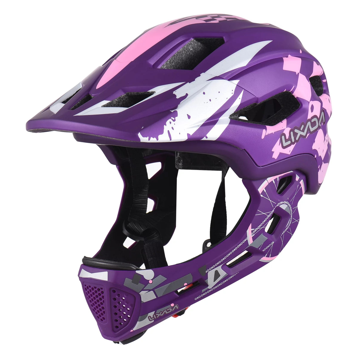 Kids Cycling Helmet Detachable Full Face Adjustable P4914