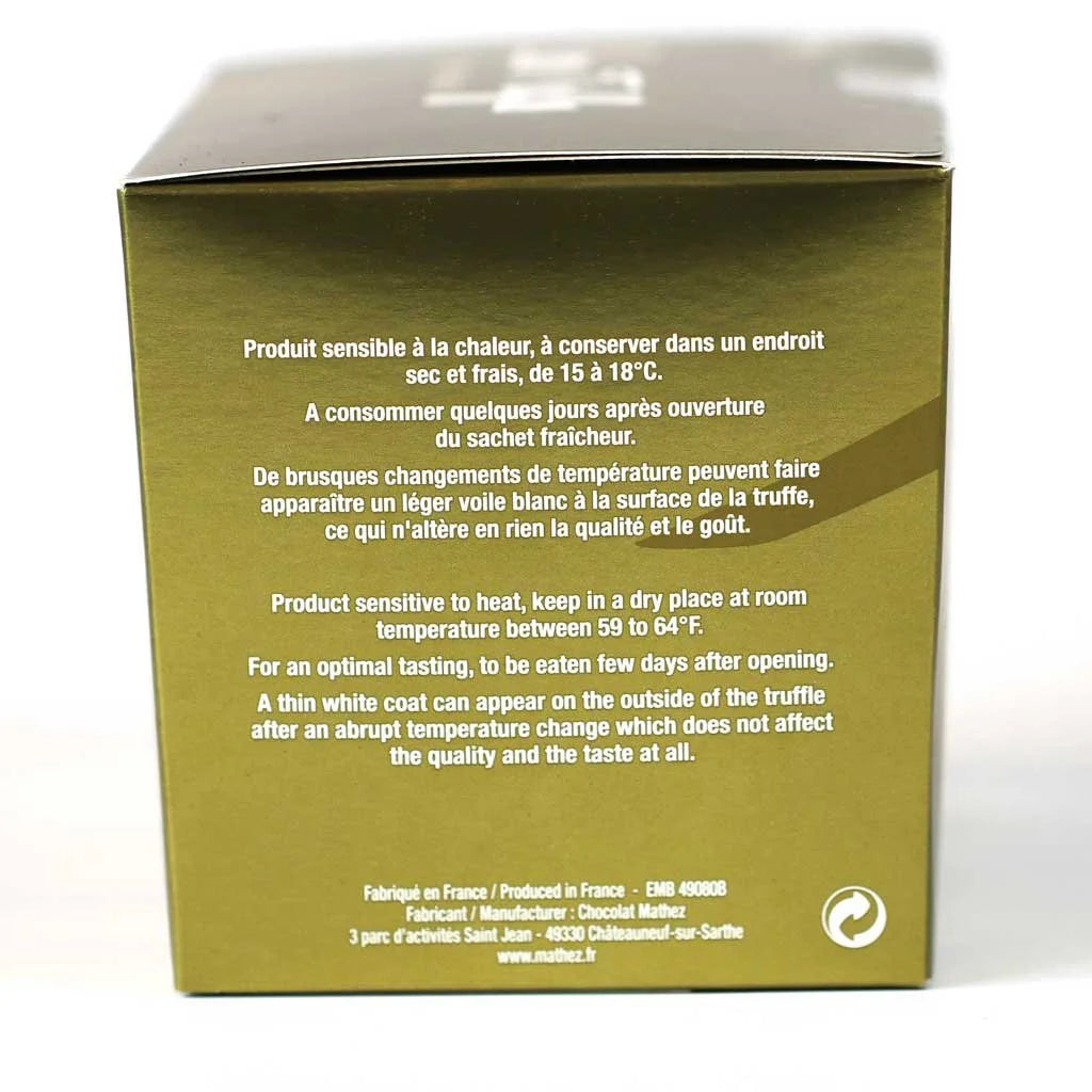 French Chocolate Truffles with Pistachio, 8.8oz Box D6807