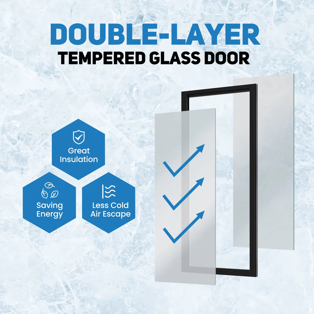 22" Glass Door Commercial Display Refrigerator H53126