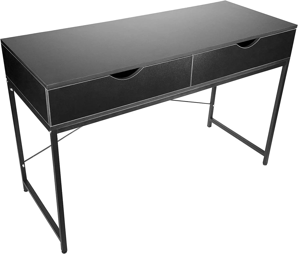 Black Computer Desk with Drawers E214