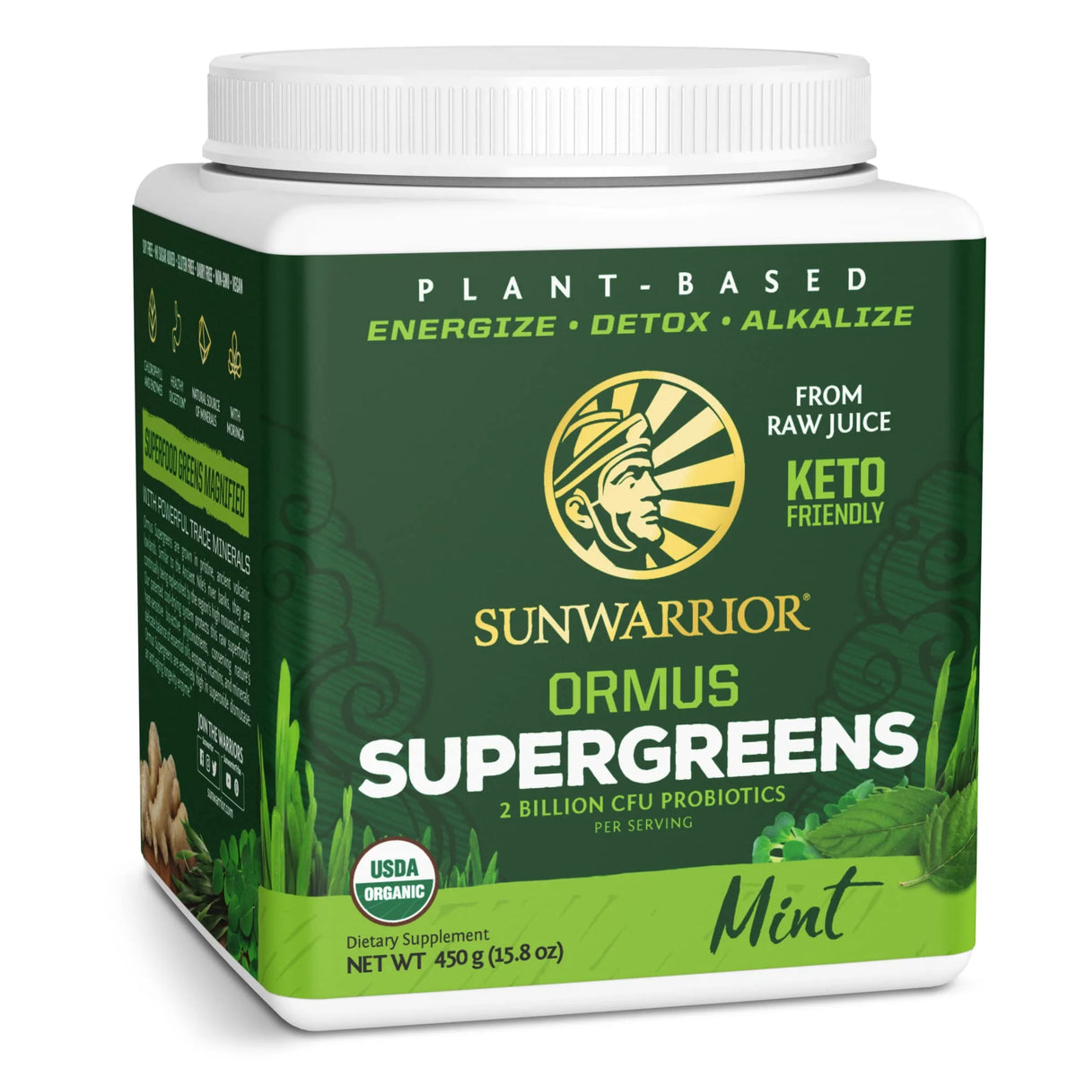 Organic Greens Probiotic Powder 2 Billion CFU Mint 90 Servings T927