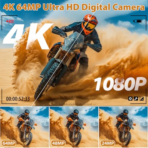 4K 64MP Digital Camera with 18X Digital Zoom K1716