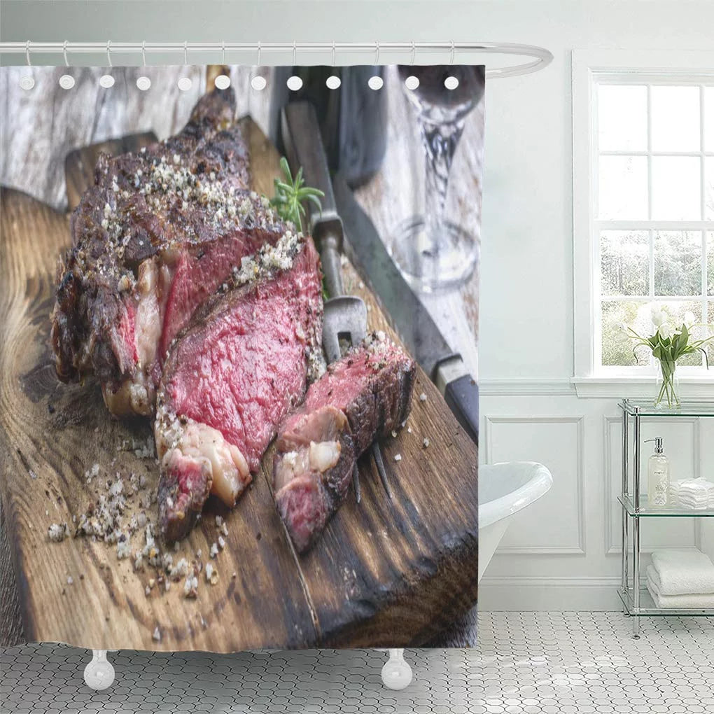 Brown Beef Barbecue Shower Curtain 66x72 inch T206