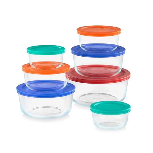 14 Pc Glass Food Storage Set with Lids Z69378