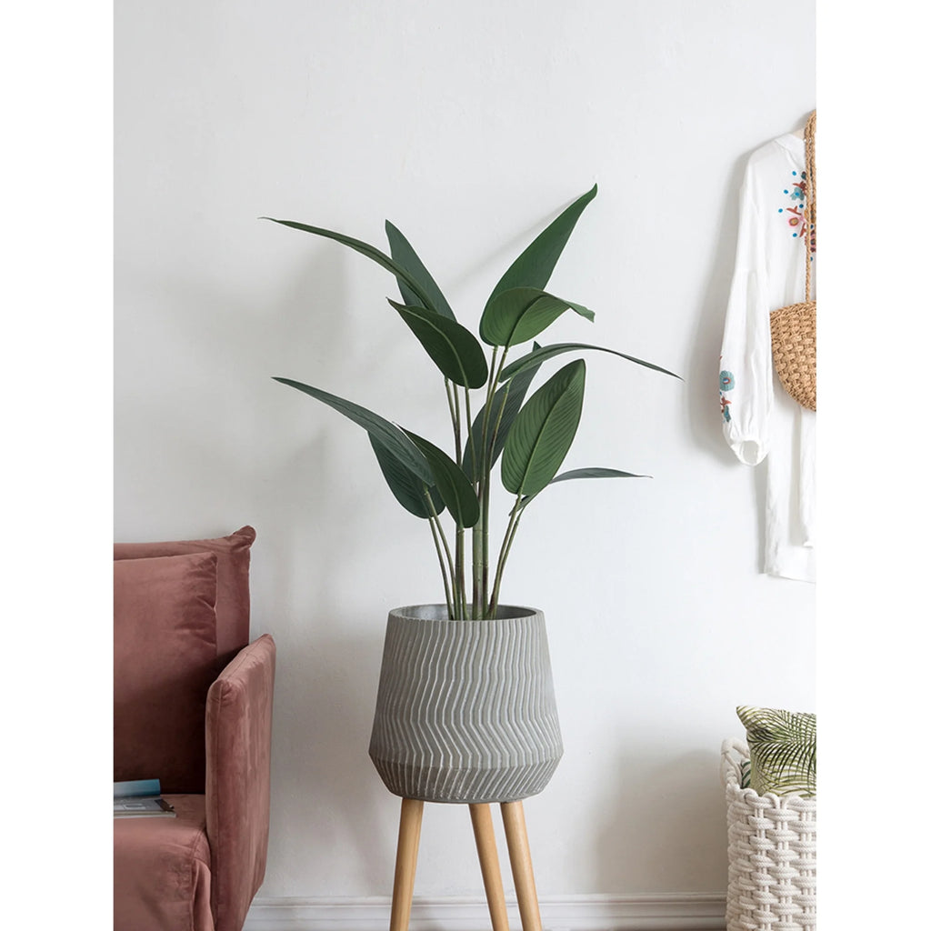 Birds of Paradise Tree in Black Pot 45.25" S197