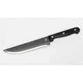 7in. Butcher Knife Black Handle Silver Blade Q82961