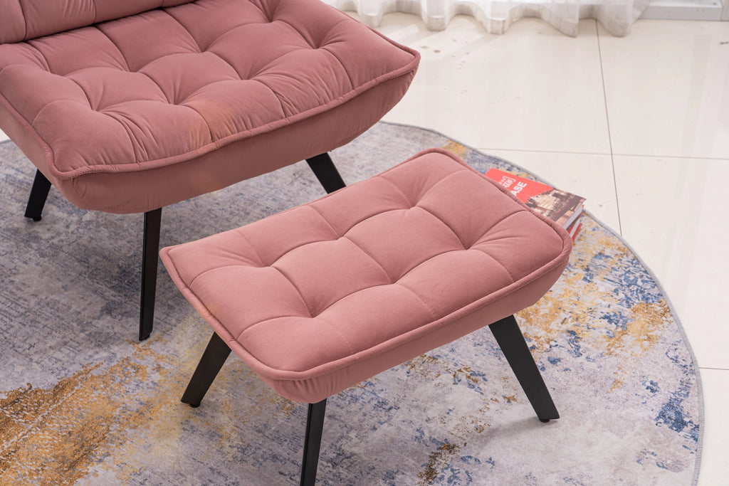 Pink Velvet Accent Chair S162422