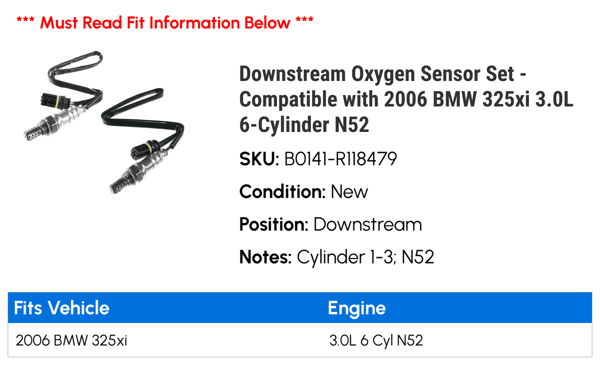 Oxygen Sensor Set I187