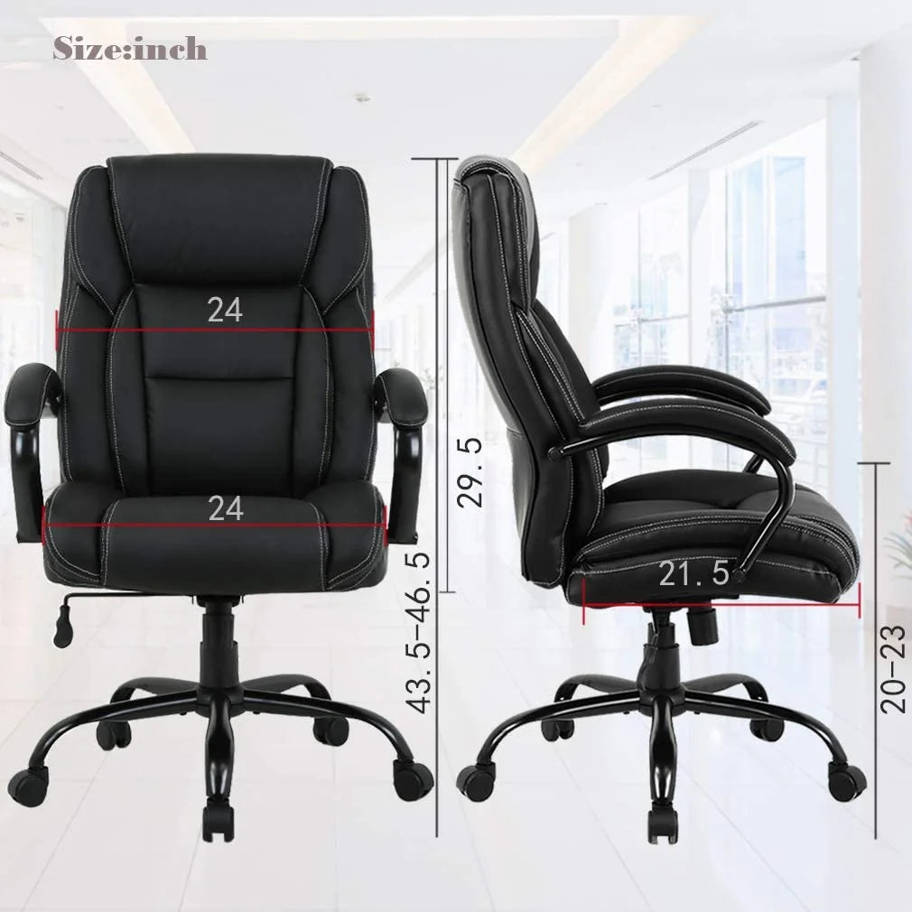 Black High Back Ergonomic Computer Chair with Lumbar Support H52385