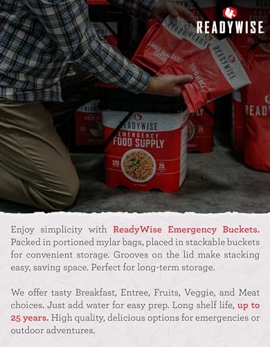 Emergency Food Supply 360 Servings 3 Buckets Freeze Dried Dehydrated O30906