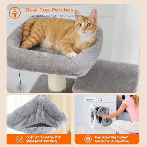 72 Inch Cat Tree and Tower with Scratching Posts E7584