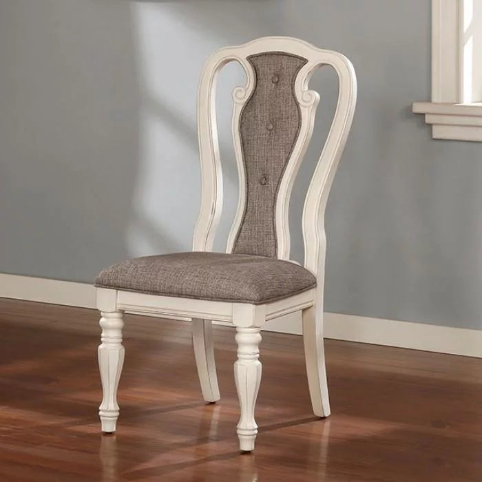 White Wash & Walnut 5pcs Dining Room Set C877753