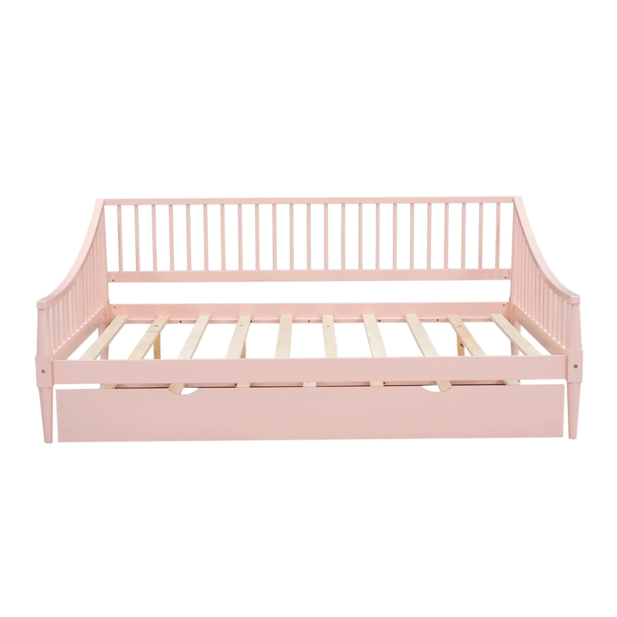 Pink Full Size Wood Daybed with Twin Trundle P680