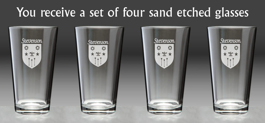 Irish Coat of Arms Pint Glasses Set of 4 Q4763