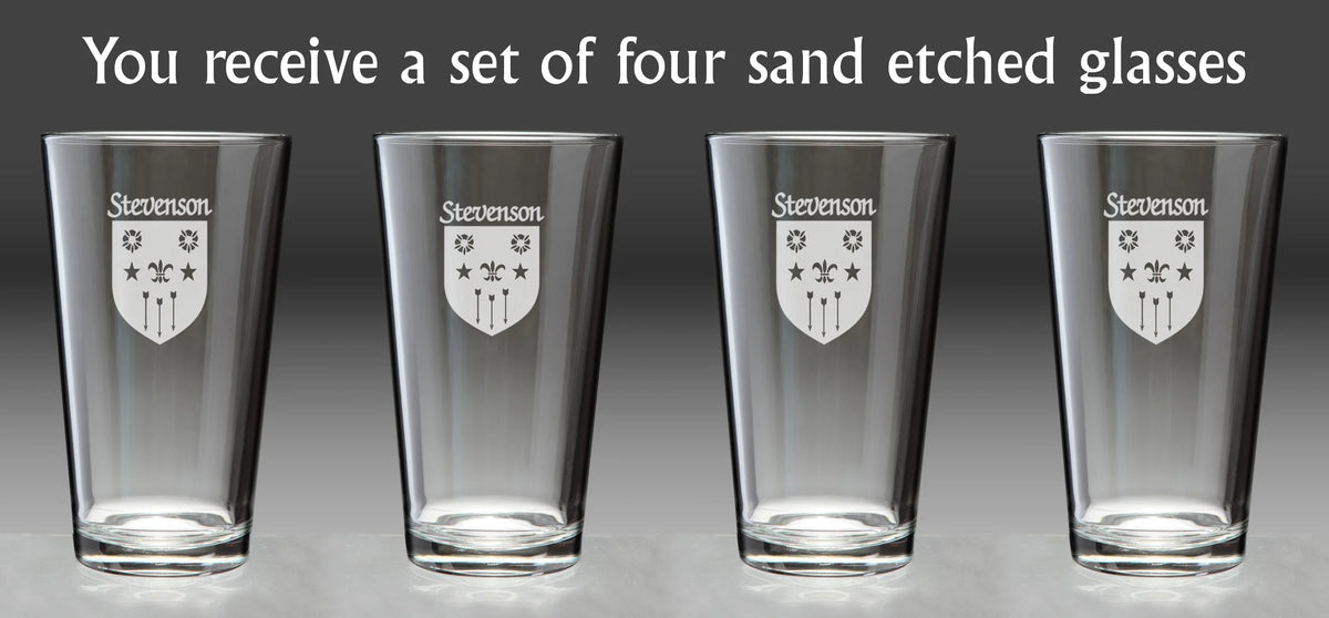 Irish Coat of Arms Pint Glasses Set of 4 Q4763
