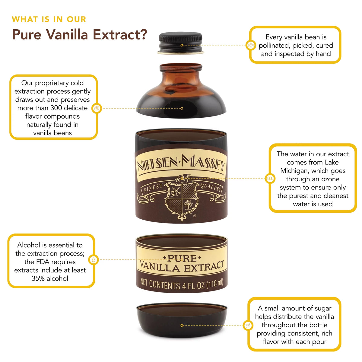 Pure Vanilla Extract, 8 oz W2985