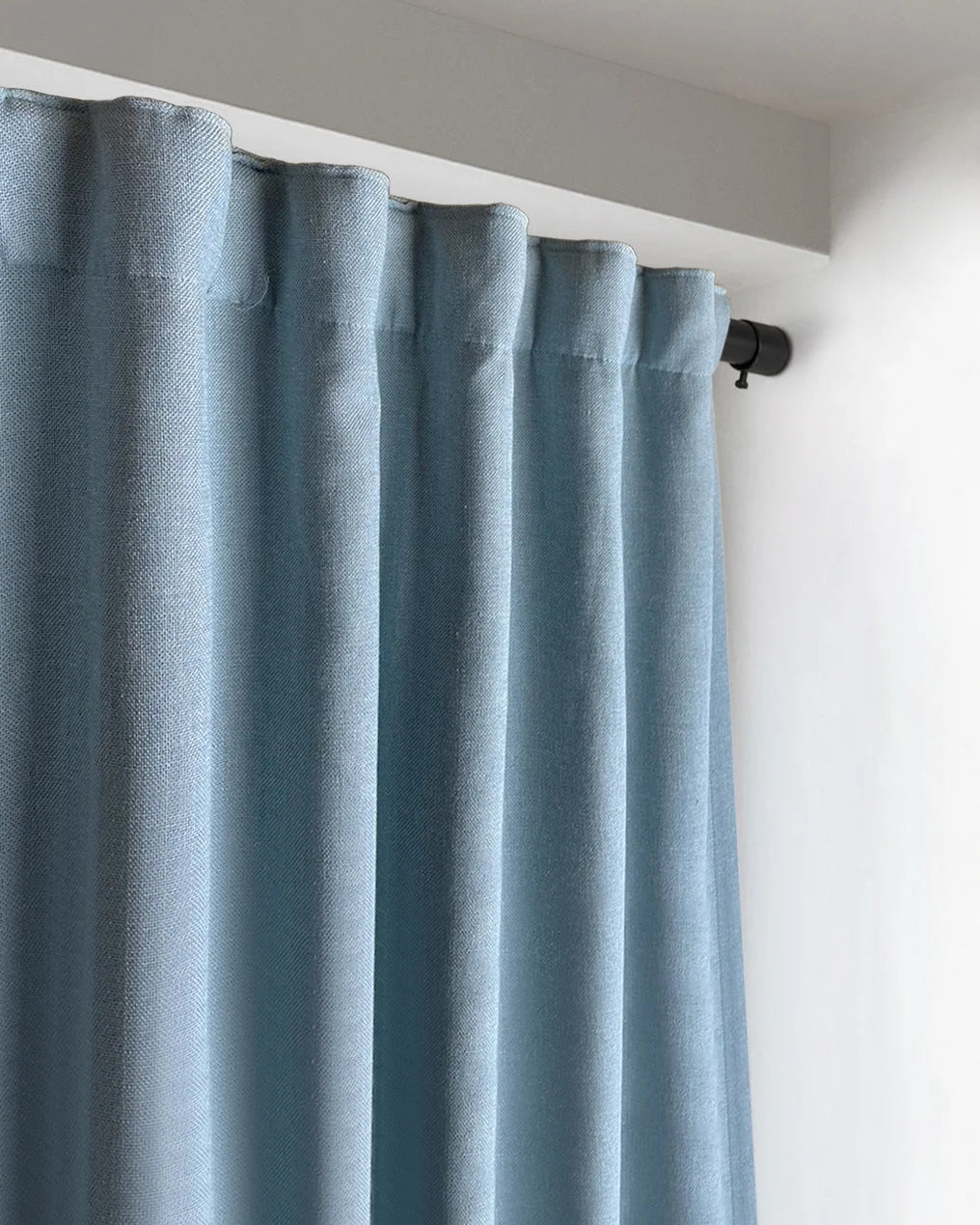 72"-144" 1" dia. Matte Black Curtain Rod Set S4253