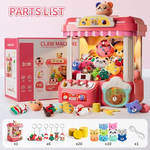 Mini Claw Machine with Music & 36 Mini Toys U8860