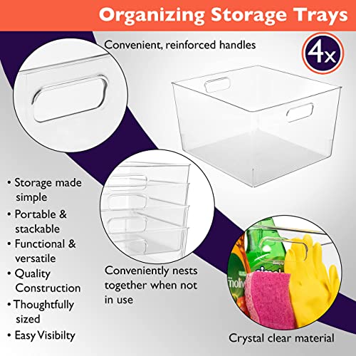 Clear Plastic Storage Bins 2 Pack Q61294