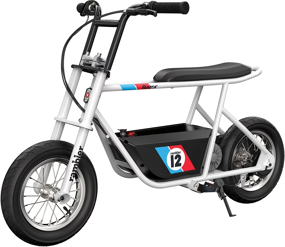 White 12" Air-Filled Tires Seated Electric Scooter F4228