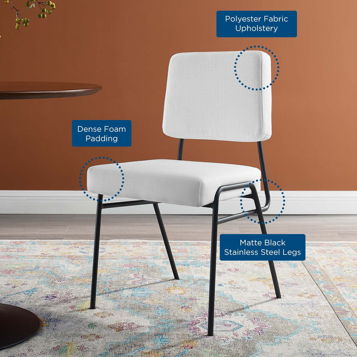 Upholstered Fabric Dining Side Chair F653164