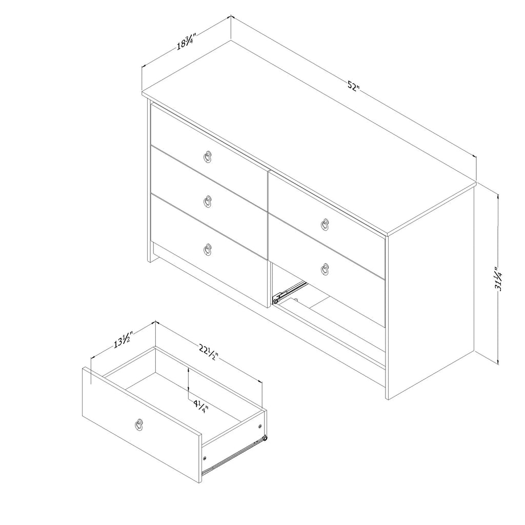 White Coastal Dresser G202607