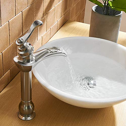 Brushed Nickel Single-Handle Vessel Sink Faucet I7656