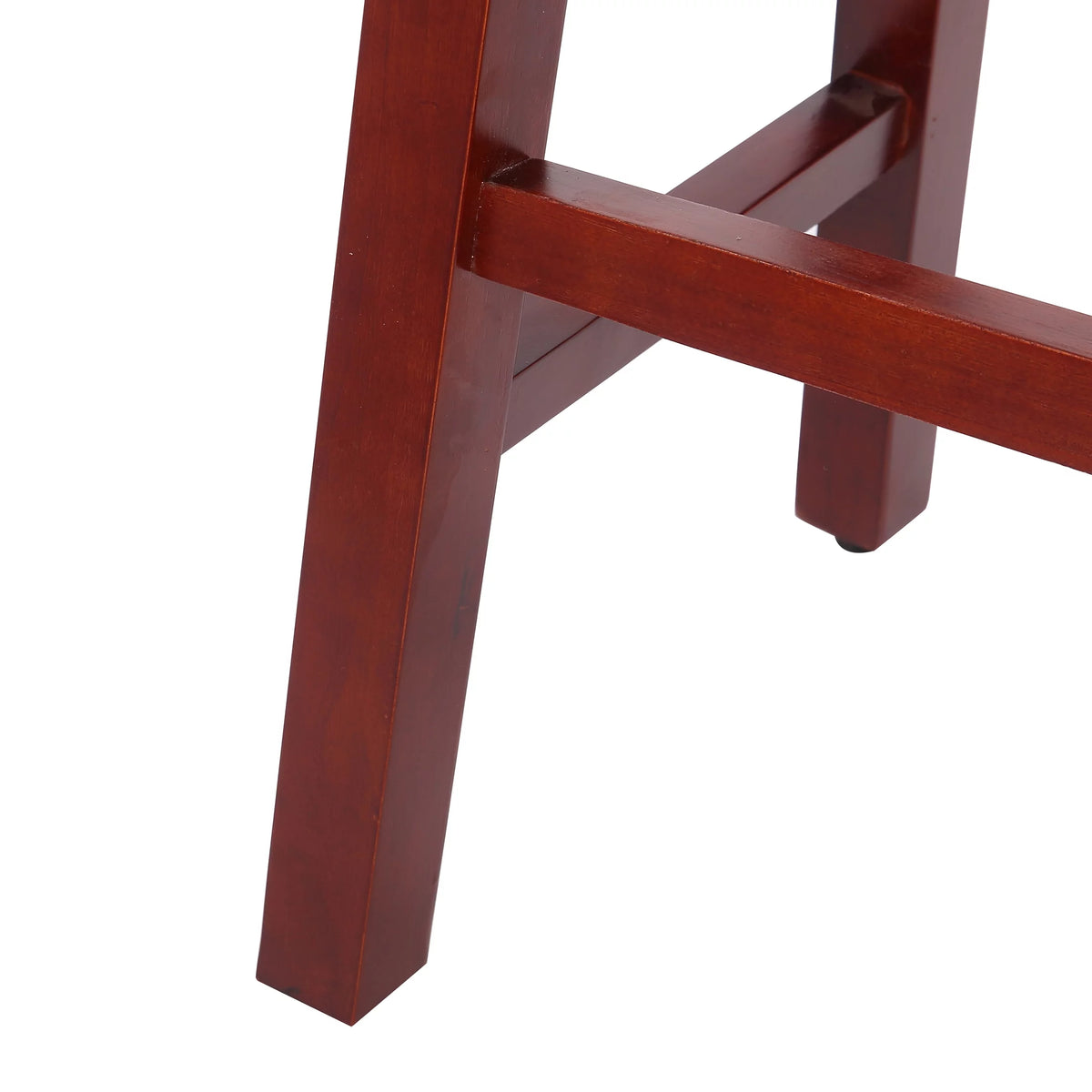 29 Inch Saddle Bar Stools Set of 2 Solid Wood Cherry T965539