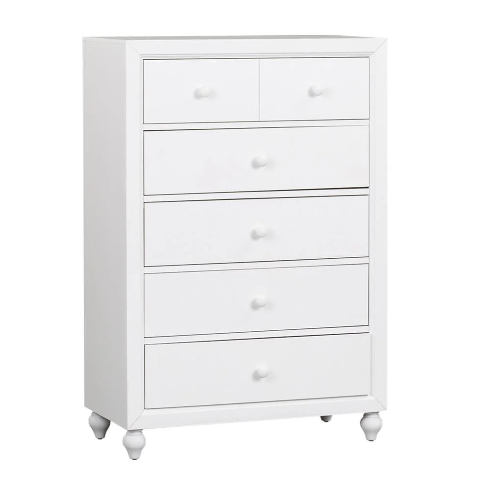 White 5 Drawer Chest O6281